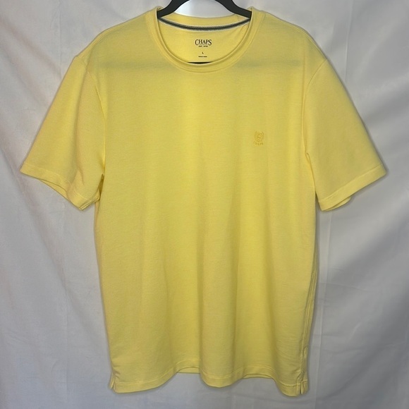CHAPS YELLOW BASIC TEE (L) - Picture 1 of 6